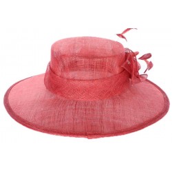 Chapeau cérémonie Aster en sisal rouge ANCIENNES COLLECTIONS divers