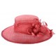 Chapeau cérémonie Aster en sisal rouge ANCIENNES COLLECTIONS divers