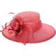 Chapeau cérémonie Aster en sisal rouge ANCIENNES COLLECTIONS divers