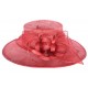 Chapeau cérémonie Aster en sisal rouge ANCIENNES COLLECTIONS divers