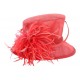 Chapeau cérémonie Cersai en sisal rouge ANCIENNES COLLECTIONS divers