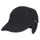 Casquette Herman Baseball uni avec rabats Noir ANCIENNES COLLECTIONS divers