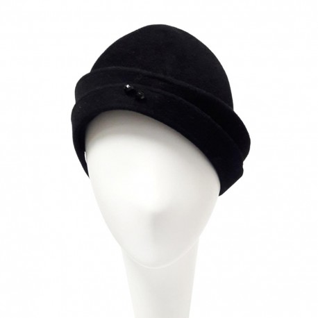 Chapeau Cloche Femme Eddley noire par Céline Robert ANCIENNES COLLECTIONS divers