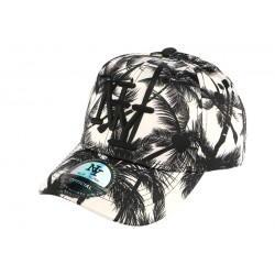 casquette baseball enfant noire et blanche Tropical 7 à 12 ans Casquette Enfant Hip Hop Honour