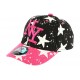 casquette baseball enfant rose et noir Etoile 7 a 12 ans ANCIENNES COLLECTIONS divers