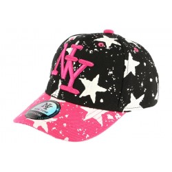 casquette baseball enfant rose et noir Etoile 7 a 12 ans ANCIENNES COLLECTIONS divers