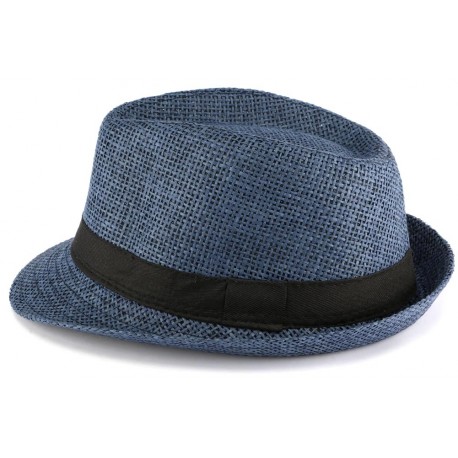 Chapeau Paille Enfant Bleu Mylko 6 a 11 ans Chapeau Enfant Nyls Création