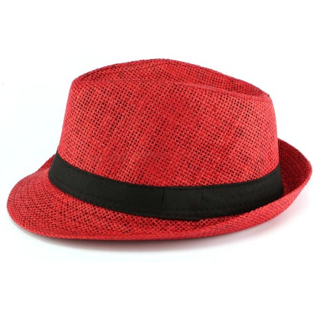 Chapeau Paille Enfant Rouge Mylko 6 a 11 ans Chapeau Enfant Nyls Création