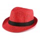 Chapeau Paille Enfant Rouge Mylko 6 a 11 ans Chapeau Enfant Nyls Création