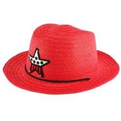 Chapeau enfant rouge Wayne 5 a 10 ans Chapeau Enfant Nyls Création