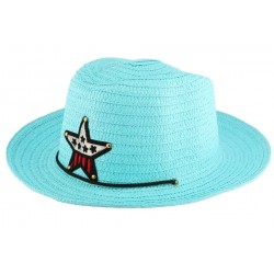 Chapeau enfant Bleu Ciel Wayne 5 a 10 ans Chapeau Enfant Nyls Création