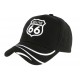 Casquette Baseball Route 66 Noire et blanche CASQUETTES divers