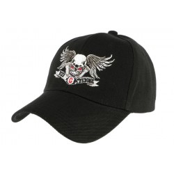 Casquette Biker noir Be Bone avec Crane CASQUETTES Nyls Création