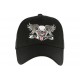 Casquette Biker noir Be Bone avec Crane CASQUETTES Nyls Création