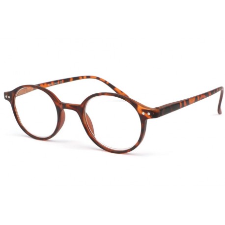 Lunette loupe ronde marron ecailles Flex Lunettes Loupes New Time