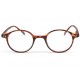 Lunette loupe ronde marron ecailles Flex Lunettes Loupes New Time