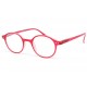 Lunette loupe ronde Rouge transparent Flex Lunettes Loupes New Time