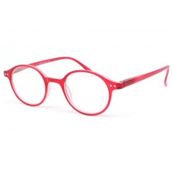 Lunette loupe ronde Rouge transparent Flex Lunettes Loupes New Time