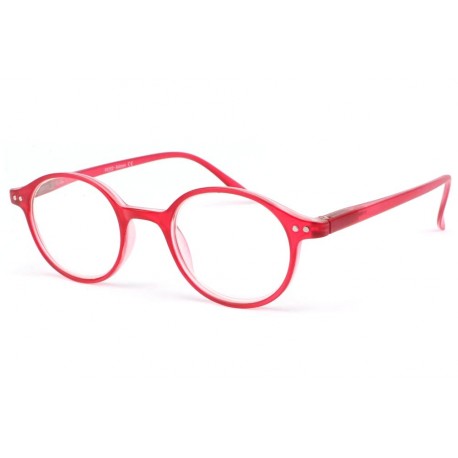 Lunette loupe ronde Rouge transparent Flex Lunettes Loupes New Time