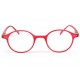 Lunette loupe ronde Rouge transparent Flex Lunettes Loupes New Time