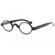 Lunettes lecture rondes noires Aida Lunettes Loupes New Time