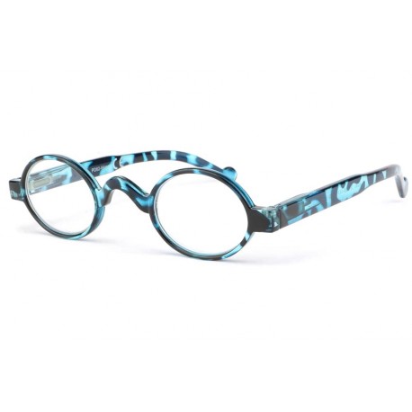 Lunettes lecture rondes Bleues ecailles Aida Lunettes Loupes New Time