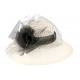 Chapeau mariage écru et noir Fresno en paille sisal ANCIENNES COLLECTIONS divers