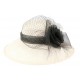 Chapeau mariage écru et noir Fresno en paille sisal ANCIENNES COLLECTIONS divers