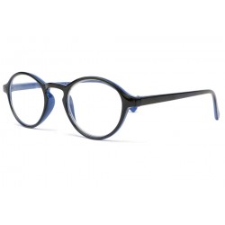 Lunette lecture ronde bleu et noir Lyka Lunettes Loupes Proloupe