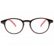 Lunette lecture ronde rouge et noir Lyka Lunettes Loupes Proloupe