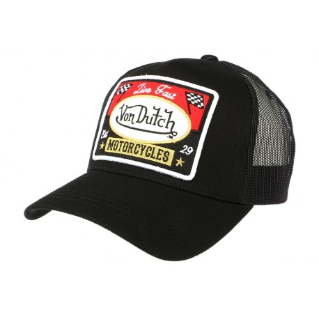 Casquette Von Dutch Noir et rouge Blacky CASQUETTES VON DUTCH