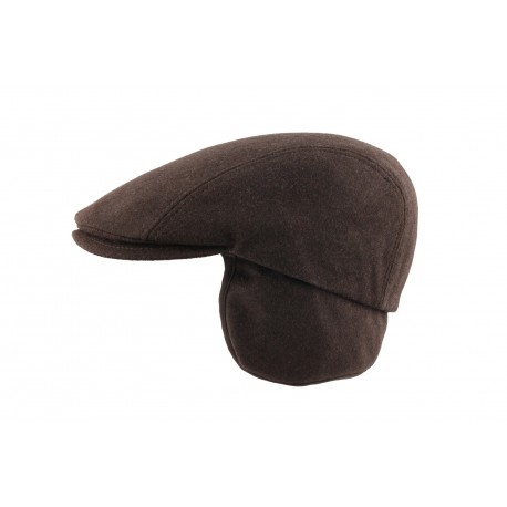 Casquette cache oreille marron laine Herman ANCIENNES COLLECTIONS divers