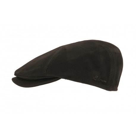 Casquette Cuir Noir Usurper Herman ANCIENNES COLLECTIONS divers