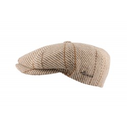 Casquette plate beige et marron Vancer Herman ANCIENNES COLLECTIONS divers