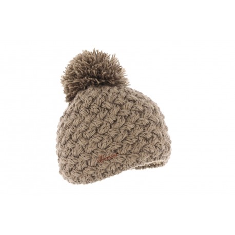 Bonnet pompon enfant marron Paulin Herman ANCIENNES COLLECTIONS divers