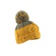 Bonnet pompon jaune enfant Mutin Herman ANCIENNES COLLECTIONS divers