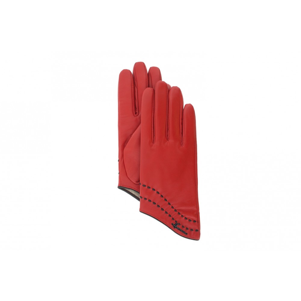 Gants Cuir Femme - Rouge