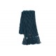 Echarpe bleue en laine torsades et franges Herman ANCIENNES COLLECTIONS divers