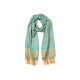 Echarpe Pashmina turquoise et orange Delhi ANCIENNES COLLECTIONS divers