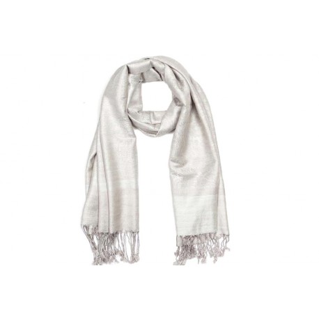 Echarpe Pashmina beige et grise Delhi ANCIENNES COLLECTIONS divers