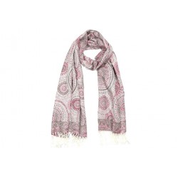 Echarpe Pashmina Rose et Gris Bombay Echarpe Léon montane