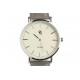 Montre Bracelet Cuir Gris cadran Argent Nelson Montre divers