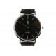 Montre Bracelet Cuir Noir cadran Argent Nelson ANCIENNES COLLECTIONS divers