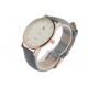 Montre Bracelet Cuir Gris cadran dore Nelson Montre GG Luxe