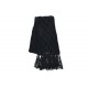 Echarpe Noire en laine torsades et franges Herman ANCIENNES COLLECTIONS divers