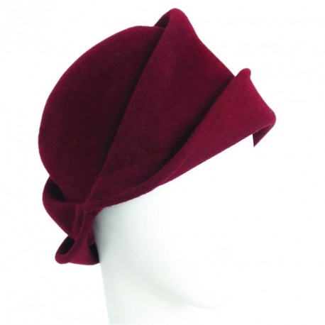 Chapeau Cloche Femme Therra Rouge Rubis ANCIENNES COLLECTIONS divers