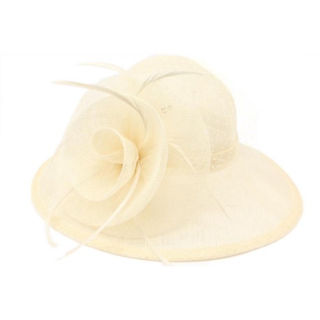 Chapeau Mariage Ecru Astra Léon Montane Chapeau cérémonie Léon montane