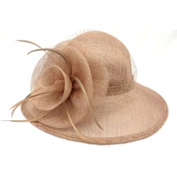 Chapeau Mariage Taupe Astra Leon Montane Chapeau cérémonie Léon montane