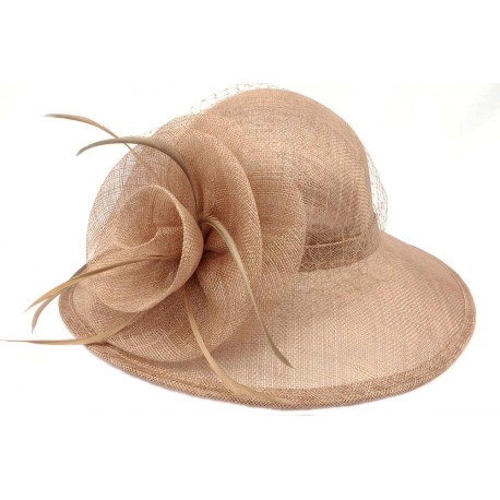 Chapeau Mariage Taupe Astra Leon Montane Chapeau cérémonie Léon montane