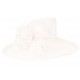 Chapeau Mariage Brity Blanc Leon Montane Chapeau cérémonie Léon montane